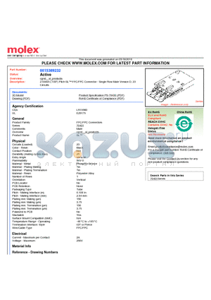 0015389232 datasheet - 2.54mm (.100