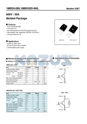 1MBH30D-060 datasheet - 600V / 30A Molded Package