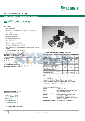 1.5SMC10A datasheet - Silicon Avalanche Diodes - 1500W Surface Mount Transient Voltage Supressors