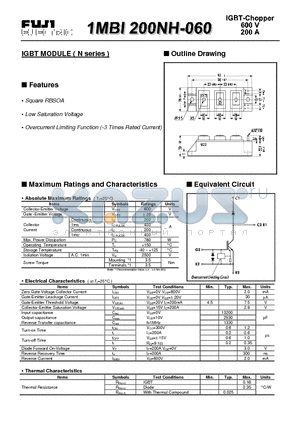 1MBI200NH-060 datasheet - IGBT MODULE ( N series )