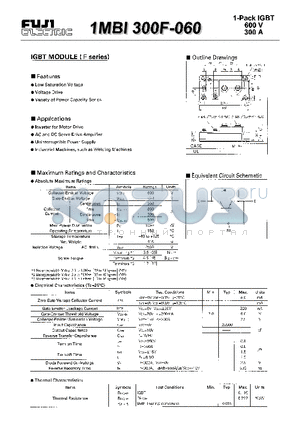 1MBI300F-060 datasheet - IGBT MODULE(F series)