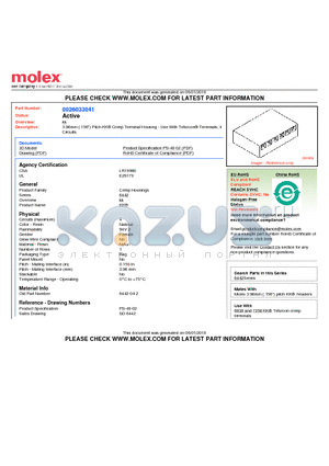 26-03-3041 datasheet - 3.96mm (.156