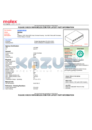 26-03-4030 datasheet - 3.96mm (.156