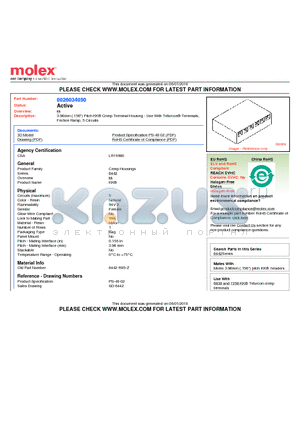 26-03-4050 datasheet - 3.96mm (.156