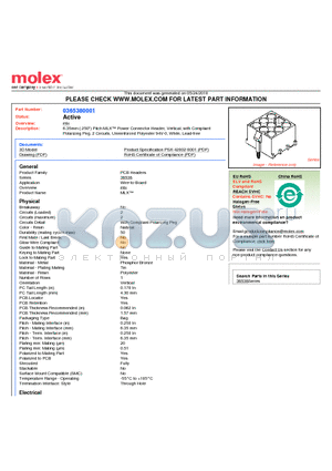 36538-0001 datasheet - 6.35mm (.250