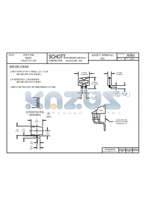 36560 datasheet - INDUCTOR, PQ2007, 2.49 lH, 22.5 ADC