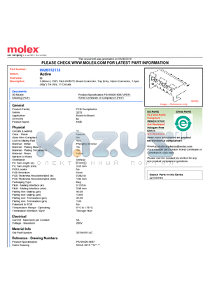 26-11-2113 datasheet - 3.96mm (.156