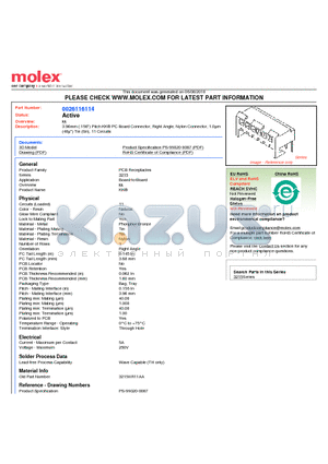 26-11-6114 datasheet - 3.96mm (.156