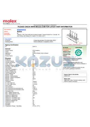 26-20-2032 datasheet - 3.96mm (.156