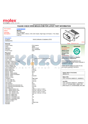 366380004 datasheet - 2.50mm (.098