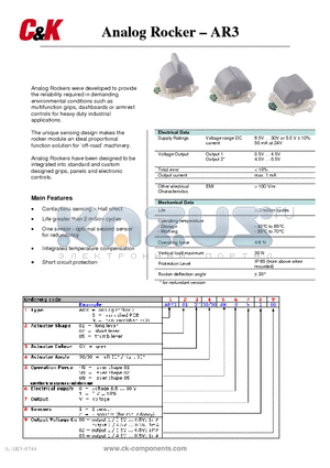 AR3S01GY304N0VZ00 datasheet - Analog Rocker