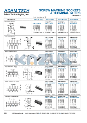 1MCT-1-XX-1-G datasheet - SCREW MACHINE SOCKETS & TERMINAL STRIPS