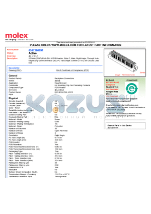 367180091 datasheet - 2.54mm (.100