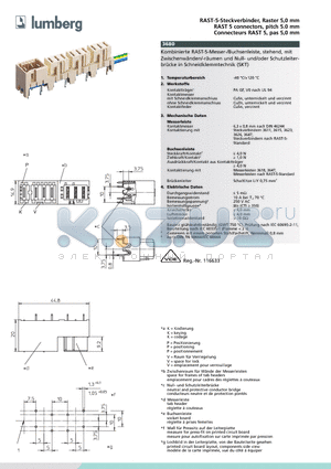 3680 datasheet - RAST-5-Steckverbinder, Raster 5,0 mm