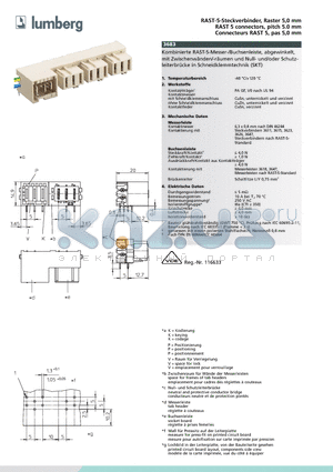 3683 datasheet - RAST-5-Steckverbinder, Raster 5,0 mm