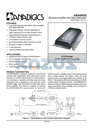 ARA05050_12 datasheet - Reverse Amplifier with Step Attenuator