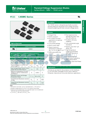 1.5SMC220A datasheet - Transient Voltage Suppression Diodes