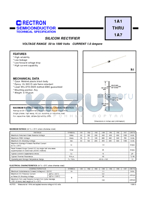 1A5 datasheet - SILICON RECTIFIER