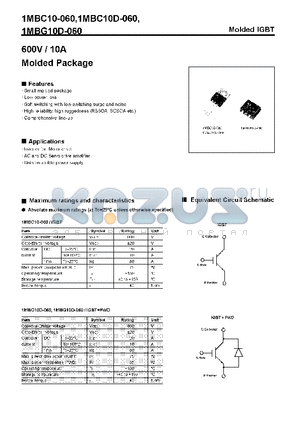 1MBG10D-060 datasheet - 600V / 10A Molded Package