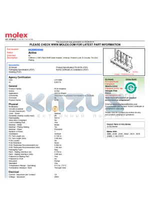 26-60-4060 datasheet - 3.96mm (.156