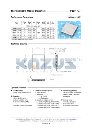1MD06-127-05 datasheet - Thermoelectric Module