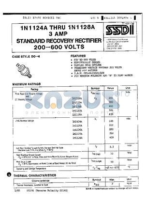 1N1126A datasheet - STANDARD RECOVERY RECTIFIER