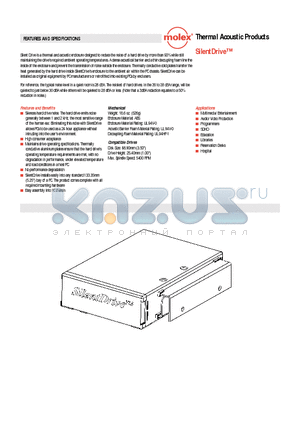 37047-0001 datasheet - Thermal Acoustic Products