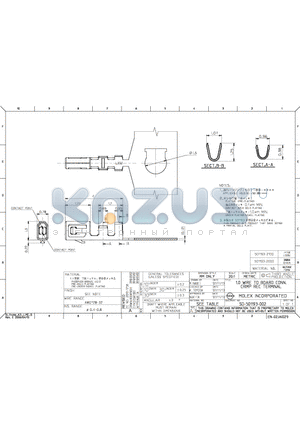 5011932100 datasheet - 1.0 WIRE TO BOARD CONN. CRIMP REC TERMINAL