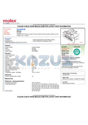 501330-0700 datasheet - 1.00mm (.039