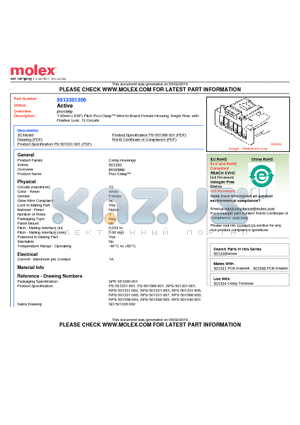 501330-1300 datasheet - 1.00mm (.039