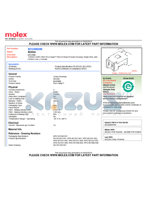 5013300200 datasheet - 1.00mm (.039