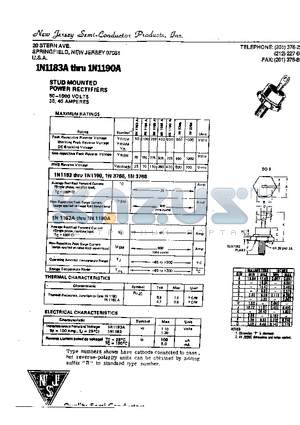 1N1188A datasheet - STUD MOUNTED POWER RECTIFIERS