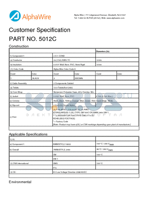 5012C datasheet - Customer Specification