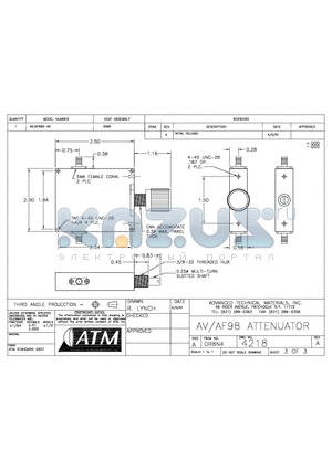 AF98-XX datasheet - THIRD ANGLE PROJECTION