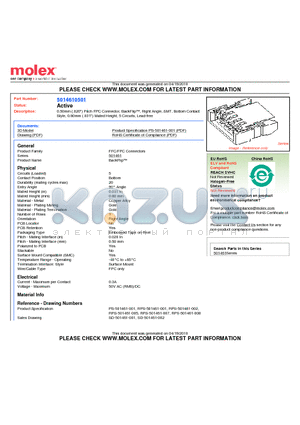 5014610501 datasheet - 0.50mm (.020