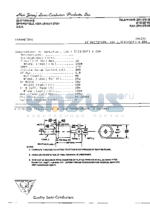 1N1201 datasheet - Si Rectifier