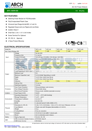 AFC datasheet - AC-DC Power Module