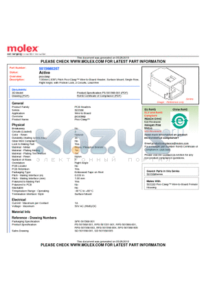 501568-0207 datasheet - 1.00mm (.039