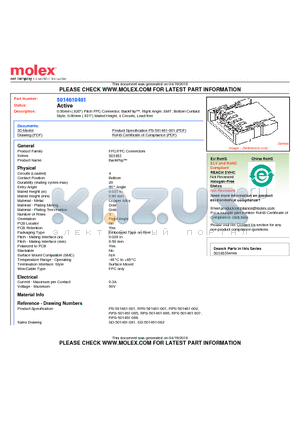 501461-0401 datasheet - 0.50mm (.020