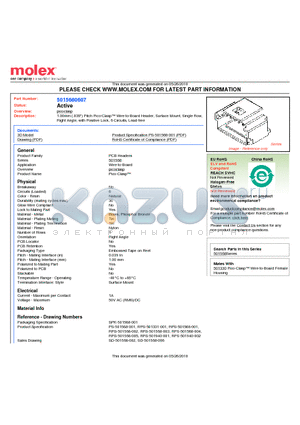 5015680607 datasheet - 1.00mm (.039