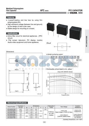 AFC450V105K datasheet - PFC CAPACITOR