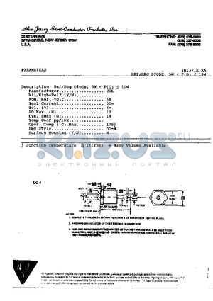 1N1371R datasheet - Ref/Reg Diode