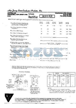 1N1612-R datasheet - Silicon Rectifier