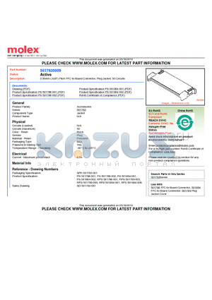 5017835009 datasheet - 0.50mm (.020