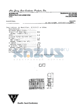 1N200AR datasheet - SI RECTIFIER, I(O)/I(F) S 100MA