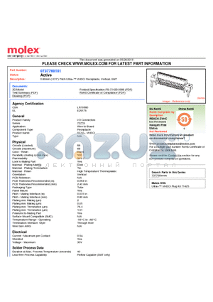 73776-0101 datasheet - 0.80mm (.031