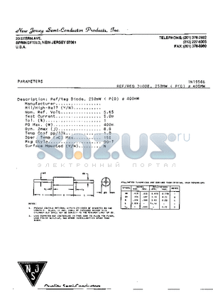 1N1956B datasheet - Ref/Reg Diode