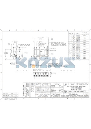 26-64-4080 datasheet - KK 156 HEADER ASSEMBLY, FRICTION LOCK VERTICAL PEGS