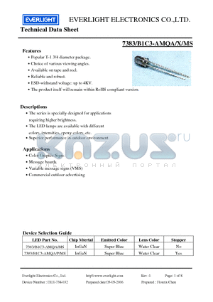 7383/B1C3-AMQAX datasheet - Specially designed for applications