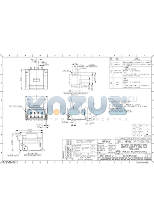 5019530597 datasheet - 1.0 WIRE TO BOARD CONN. WAFER ASSY 1-ROW R/A POSI-LOCK